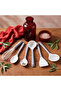 Beige 7 Piece Silicone Serving Set with Stand - 5
