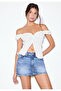 D62 denim şort etek