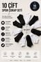 10 Pairs of Men's & Women's Cotton Short Bootie Socks – Ankle Length Black and White Sock Set