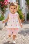 Baby Girl Summer Muslin Set with Bow and Rabbit Pattern Baby Collar Sleeveless 2-Piece Bottom Top 3-6-9-12-18-24Months - 2