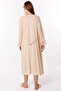 Cotton Maternity and Nursing Nightgown and Dressing Gown Set Effortt - Brown - 3