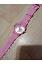 Pink Color Silicone Strap, Unisex Wristwatch with Calendar, 4 cm Width, 22 cm Length, Attention: the Watch Case Is Large