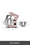 Mastermaid Chef Ultra D2000 Dijital Ekranlı Hamur Yoğurma Makinesi - Stand Mikser Rosegold 7L - 4