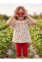 Strawberry Patterned Set for 2-5 Years - Ecru