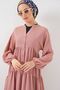 فستان ماكسي بقصة مريحة وأزرار على شكل حرف V من BDART - 4