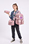 Kawaii Korean Style Twil Fabric Patterned Backpack, Lunch Bag and Pencil Case Triple Set - 3