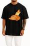 Oversize Baguette Croissant Bread Bagel Bread Pastry Chest Design Unisex T-Shirt