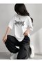 -Unisex 100% Cotton Printed Oversize T-Shirt Women's Casual Comfortable