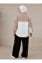 Buttoned Dual Color Linen Shirt - 4