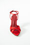 Moneya Satin Ankle Strap Detail Women's Thin Heel Shoes - 6