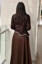 Sequin Detailed Curved Evening Dress - 4