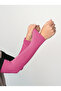 Kolluk - Practical Hijab Sleeve Cover Combed Cotton Plain Prayer Sleeve Cover - Fuchsia - 2