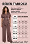 Women's Crepe Satin Classic Office Set Double Breasted Jacket Trousers Two-Piece Set 36059 - 4