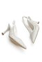 White Women's Wedding Dress Crystal and Stone Embellished Comfortable Heeled Evening Dress Shoes Seferi̇-F - 3