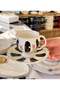 6-Person Porcelain Veloura Black Coffee Cup - 2