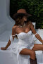 Strapless Corset Model Bustier Asymmetrical Lace Skirt Set Graduation - 2
