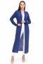 Long Thin Knitwear Cardigan Straight Cut Seasonal Loose Cardigan with Slit Detail