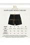 Women's High-Waisted Pleated Shorts with Two Pockets, Fabric Shorts That Don'T Show Inside. - 2
