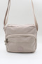 Medium Size Women's Crossbody Shoulder Bag – Water-Resistant Crinkle Fabric – Ecru Beige Cream (23X30X7 cm) Fondo Model