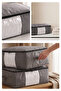 Set of 5 Large Size 70X50X25Cm Windowed Sofa Bed & Bed Base, Quilt & Pillow Organizer Storage Anthracite Gray - 2