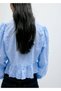 Embroidered blouse with ruffle detail - 4