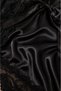 Black Lace Detailed Satin Belted Women's Dressing Gown - 7