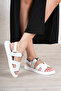 Women's White Gold Accessories, Comfortable Sole, Daily Casual Sandals - 6