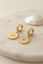 316L Steel Gold Color Eye Embroidery Zircon Stone Detail Women's Earrings