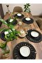 6 Pieces 33x33 Jute, Ameriken Serving, Tablecloth, Supla Gift, with Dowerpot Gritirikot - 3