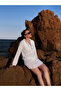 Beyaz Vual Elbise - 3