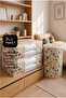 Set of 3 50X70X25 - Children's Cute Patterned Bed Frame and under Sofa Bed, Closet Organizer