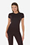 Women's Brown Round Neck Short Sleeve Modal Body 191 - 2