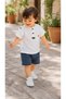 Muslin Baby Boy 2-Piece Set Organic Button-Up T-Shirt and Shorts Summer Set 9-12-18 Months - 3