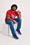 Men's Plus Size Crew Neck T-Shirt Dream 25183 Red - 2