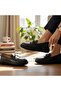 Women's Leather Comfort Casual Shoes 7735-Lx - Black - 40 - 6