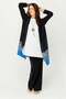 Leopard Detailed Jacket, Tunic, Trousers, Necklace Set, Cobalt Blue - 4