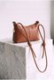 Maisa Faux Leather Knot Detailed Adjustable Strap Crossbody Women's Shoulder Bag Brown - 2