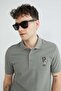Lion Embroidered Polo Collar T-Shirt - 7