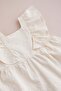 Embroidered Detailed Ruffled Girl's Dress - 5