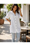 Women's 100% Cotton White Muslin Tunic Shirt – Comfortable Fit Breathable Long Shirt