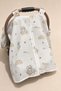 100% Cotton Muslin Stroller Cover 100X90 cm Zippered Breathable Lightweight Summer Baby Cover - 2