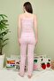 Striped Strappy Lace Pajama Set - 5