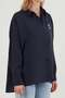 Teddy Bear Embroidered Long Sleeve Oversize Modal Shirt - 5