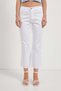 Women's Loose Wide Leg Boy Fit High Waist White Pants - 3
