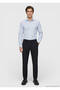 Navy Blue Plain Woven Jogging Fit Casual Trousers