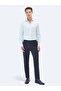 Light Blue Plain Regular Fit Long Woven Classic 100% Cotton Shirt - 2
