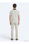 Ecru Striped Regular Fit Short Casual Cotton Blend Shirt - 5