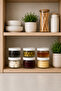 6-Piece Glass Breakfast Set 140 Cc |   White Lidded Airtight Leak-Proof Glass Storage Container, Jam Jar, Olive Jar, Cheese Jar - 6