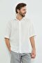Linen Look Short Sleeve Shirt - 4