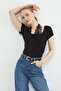 Lace Halter Neck Slim Fit Blouse - 3